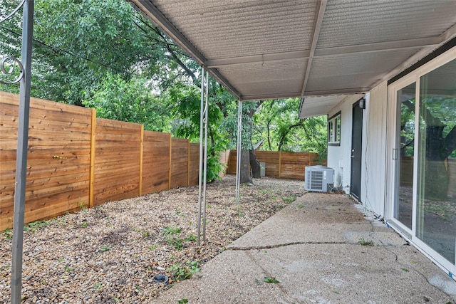 view of patio with central air condition unit