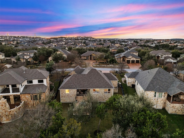 bird's eye view featuring a residential view