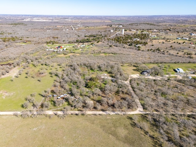 aerial view featuring a rural view