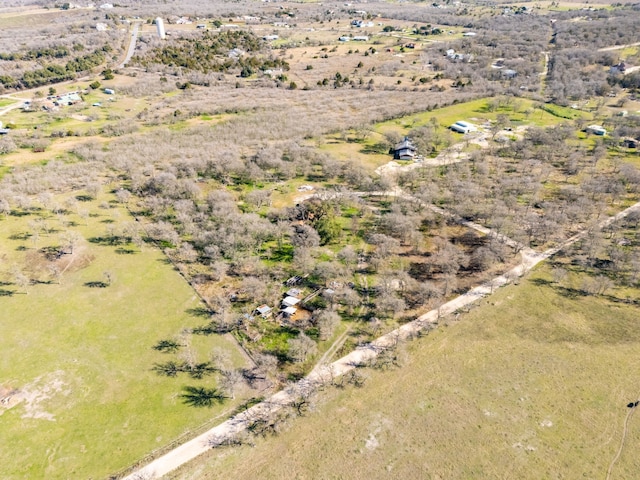 drone / aerial view with a rural view