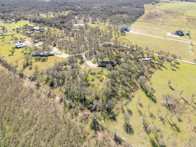 bird's eye view featuring a rural view