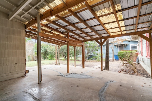 view of patio / terrace featuring a carport