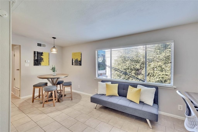 view of tiled living room