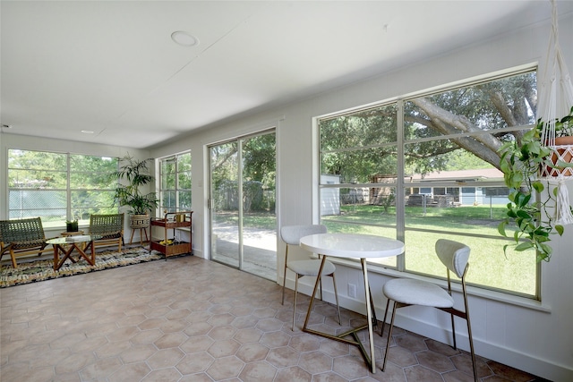 view of sunroom