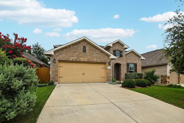 view of front facade featuring a garage