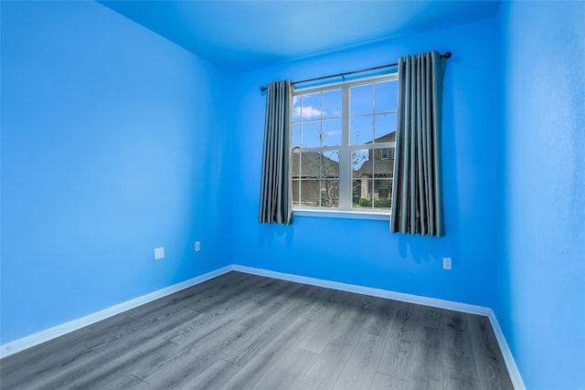 empty room featuring wood-type flooring