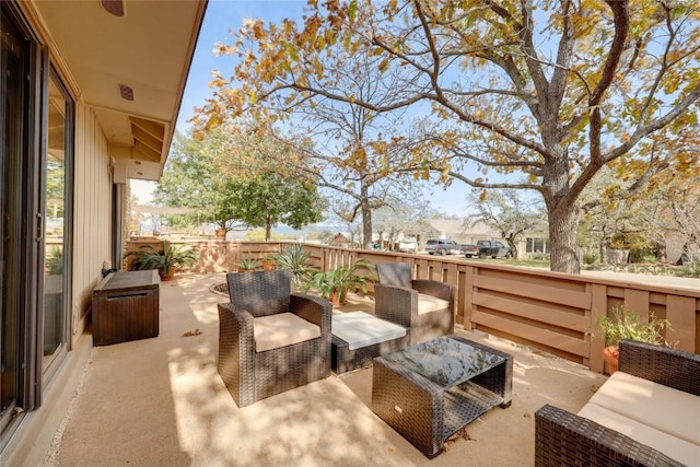 view of patio / terrace with an outdoor hangout area