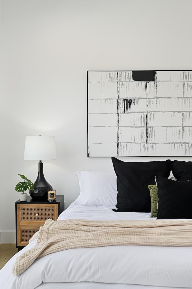 bedroom featuring hardwood / wood-style flooring