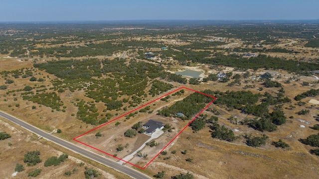 drone / aerial view featuring a rural view