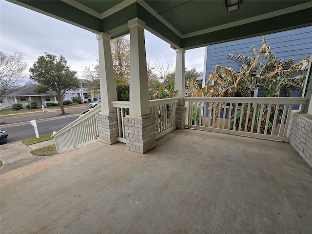 view of patio with covered porch