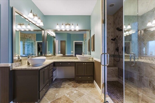 9 Sunset Park Cv, Lakeway, TX 78734 - bathroom with double vanity and a stall shower