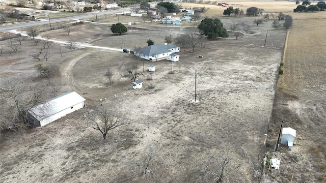 bird's eye view with a rural view