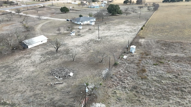 drone / aerial view with a rural view