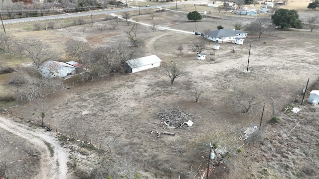 drone / aerial view featuring a rural view