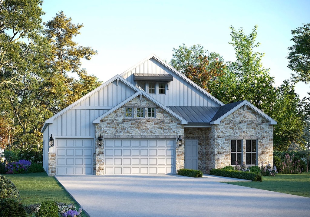 view of front of home featuring a garage