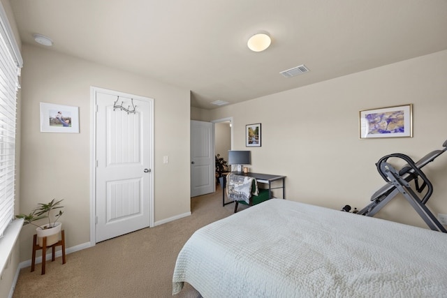 view of carpeted bedroom