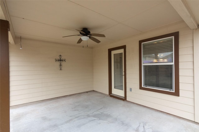 view of patio / terrace with ceiling fan