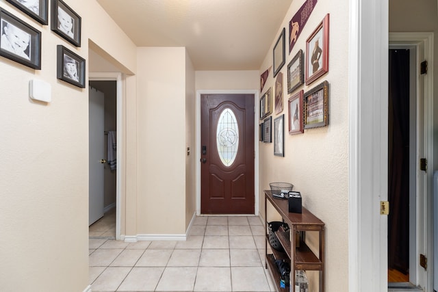 view of tiled foyer