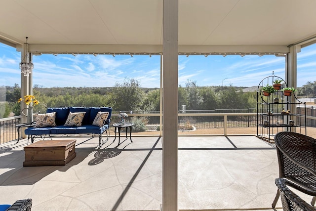 view of patio featuring an outdoor hangout area