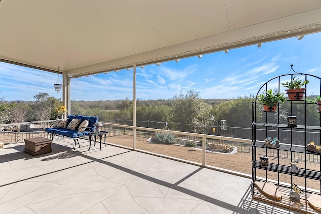 view of sunroom