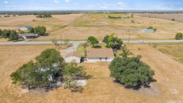 aerial view with a rural view