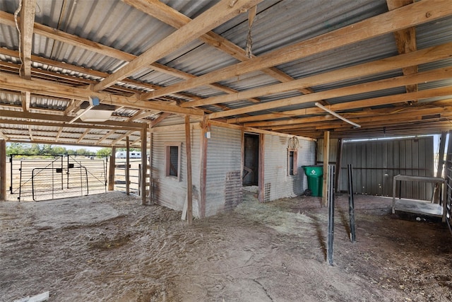 view of horse barn