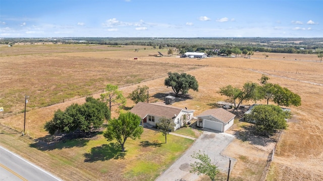 aerial view with a rural view