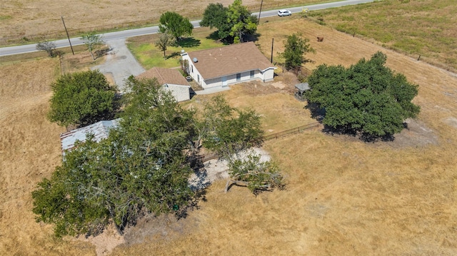 drone / aerial view featuring a rural view