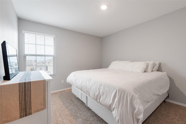 bedroom with carpet floors