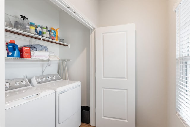 laundry area with washer and dryer