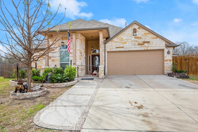 view of front of home featuring a garage