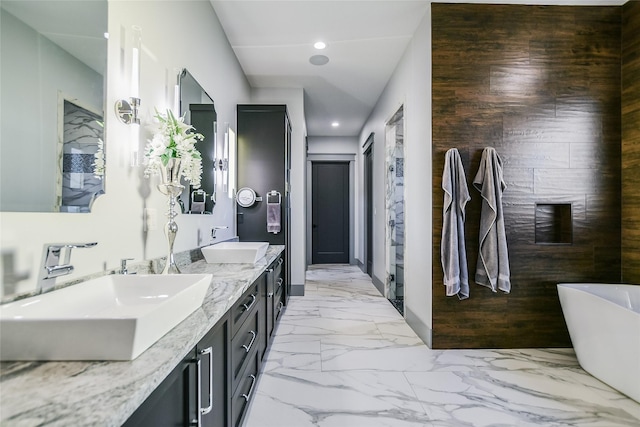 bathroom featuring a bathtub and vanity