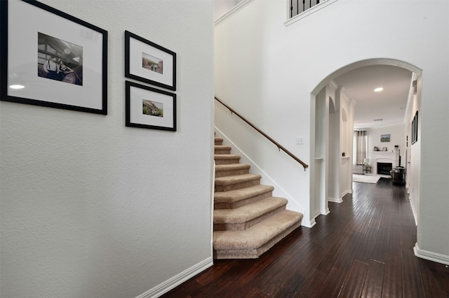 interior space featuring wood-type flooring