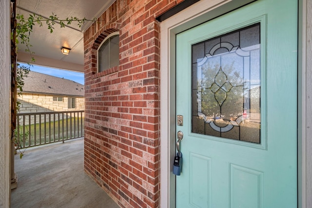 view of doorway to property