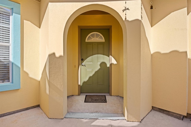 view of doorway to property