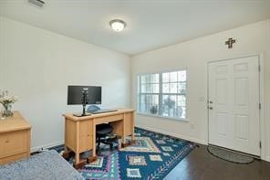 office featuring hardwood / wood-style flooring