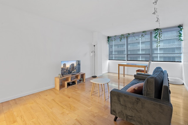 living room featuring hardwood / wood-style floors