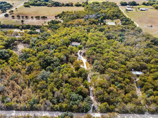 bird's eye view with a rural view