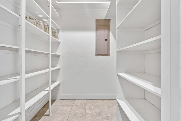 pantry with electric panel