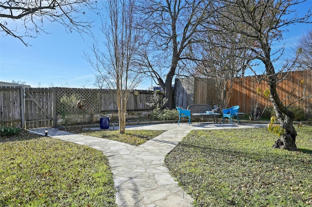 view of yard with a patio