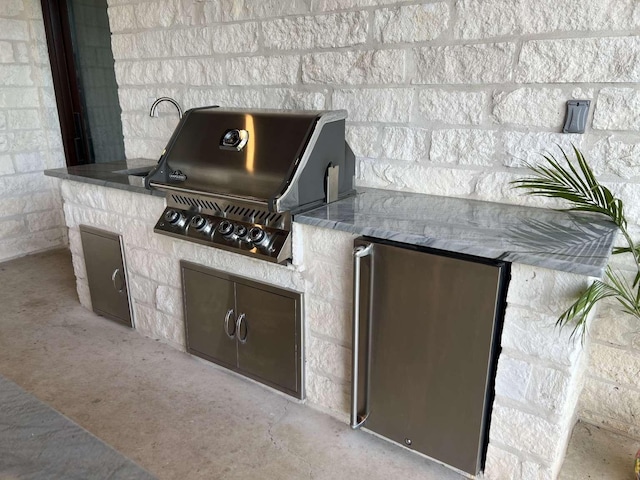 view of patio featuring grilling area and area for grilling