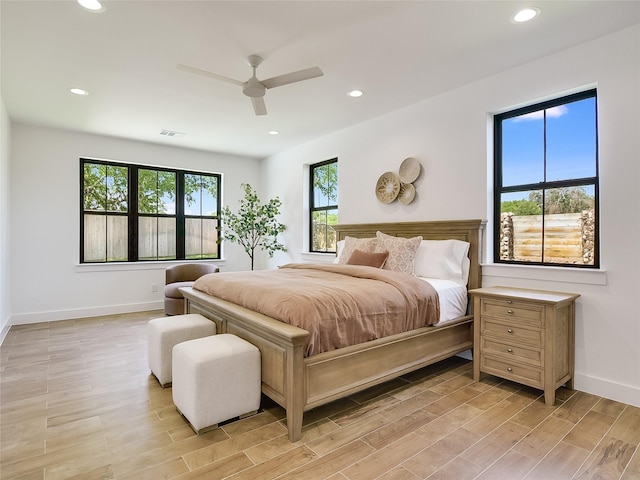 bedroom with ceiling fan