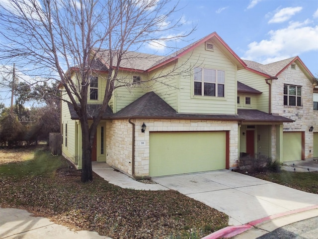 view of front of house featuring a garage