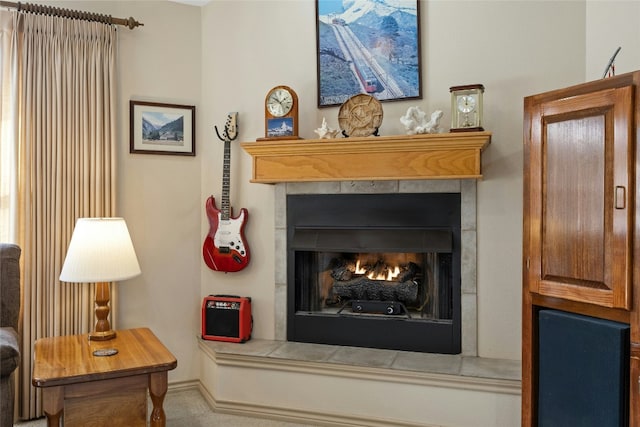 1505 E Johnson St, Burnet, TX 78611 - detailed view of a tile fireplace