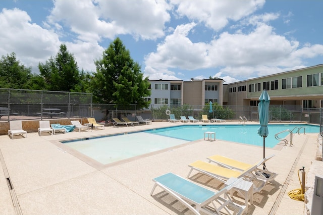 view of pool with a patio