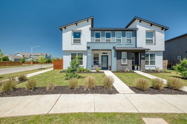 view of front of property with a front yard