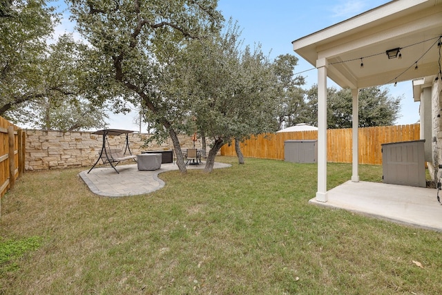 2213 Rocoso Trl, Leander, TX 78641 - view of yard featuring a patio