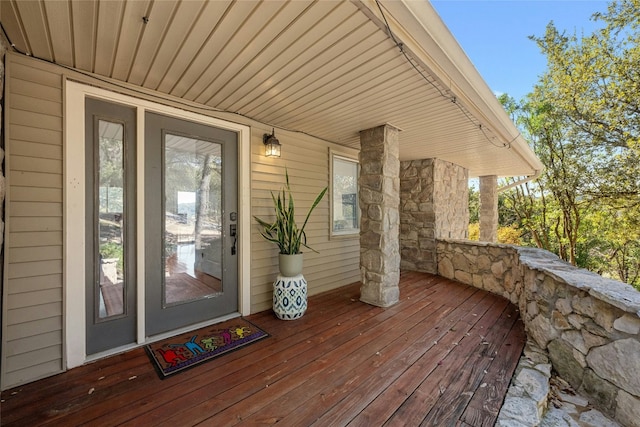 1603 Twilight Ridge Dr, Austin, TX 78746 - view of wooden porch