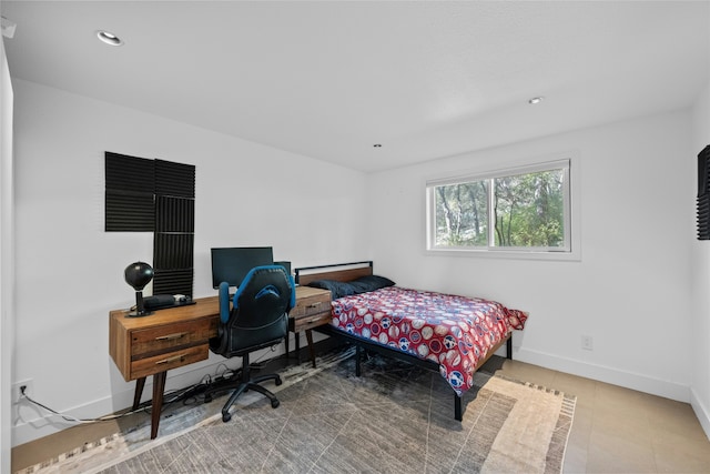 view of tiled bedroom