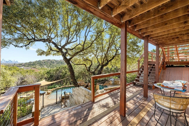 view of wooden terrace